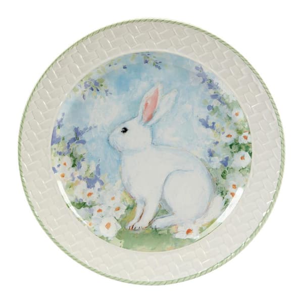 Certified International Easter Morning 13.75 in. Assorted Colors Earthenware Round Platter