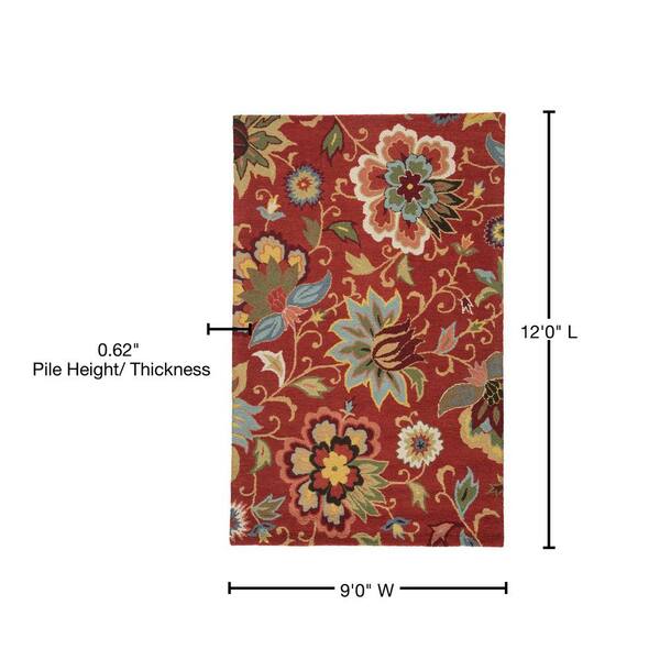 Jaipur Living Bossa Nova 9 ft. x 12 ft. Floral Area Rug RUG129342 - The  Home Depot