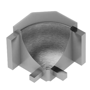 Dilex-AHK Brushed Chrome Anodized Aluminum 1/2 in. x 1 in. Metal 90 Degree Inside Corner