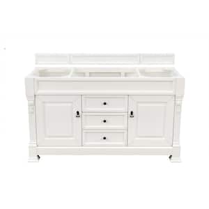 Brookfield 59.5 in. W x 22.75 in. D x 33.5 in. H Bath Vanity Cabinet without Top in Bright White