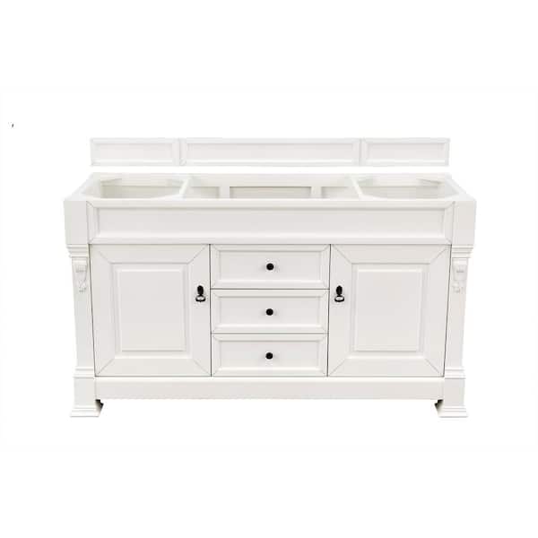 James Martin Vanities Brookfield 59.5 in. W x 22.75 in. D x 33.5 in. H Bath Vanity Cabinet without Top in Bright White