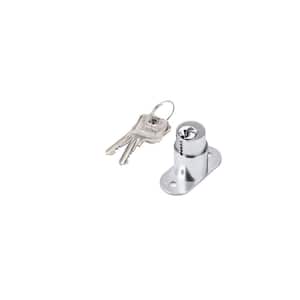 7/8 in. (22 mm) Chrome Push-Button Lock for Maximum 7/8 in. (22 mm) Panel Thickness