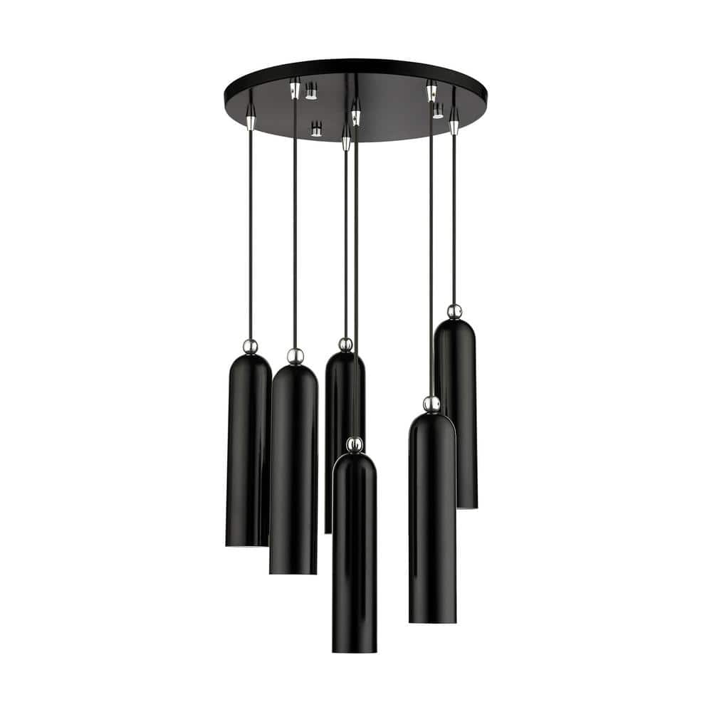Ardmore 6-Light Shiny Black Chrome LED Pendant