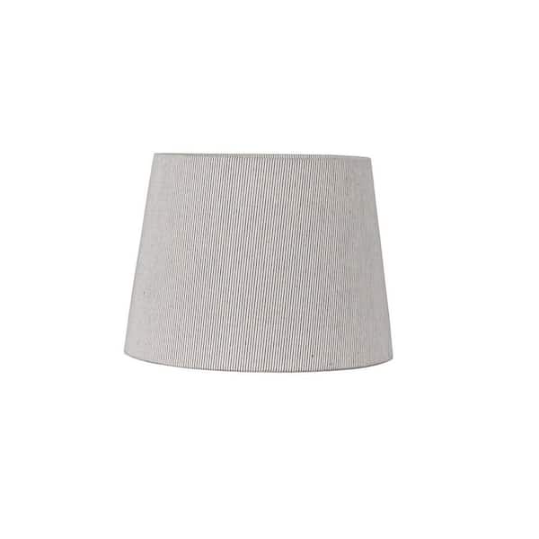 Adesso Mix & Match 8 in. x 10 in. x 7 in. Height Navy/White Pin Stripe Hardback Drum Shade