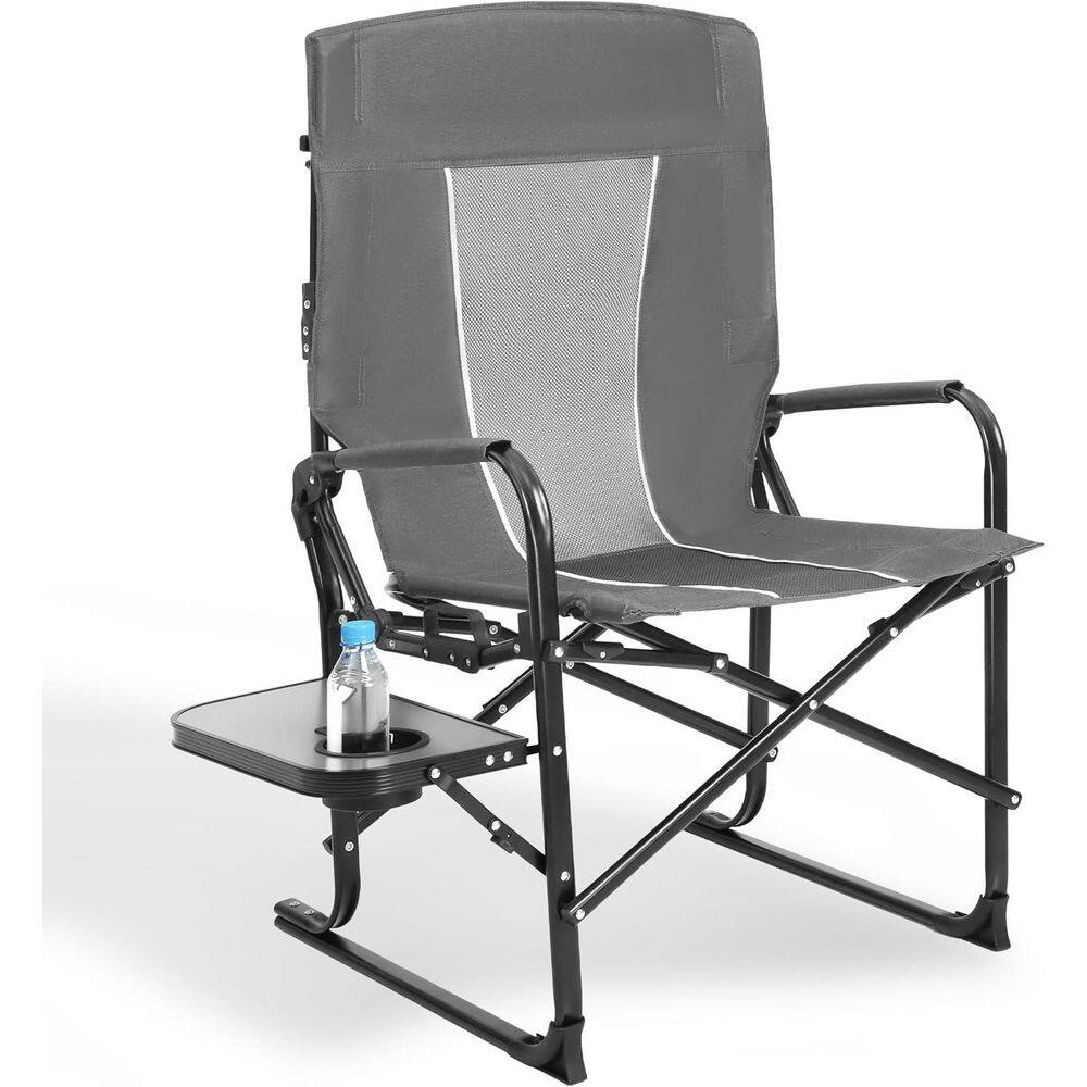 Gray Heavy-Duty 600D Oxford Fabric Camping Outdoor Chairs with Folding and Reinforced Steel Frame price history on PriceWatchPro