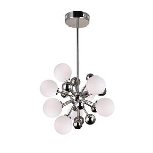 Element 8-Light Polished Nickel Contemporary Chandelier
