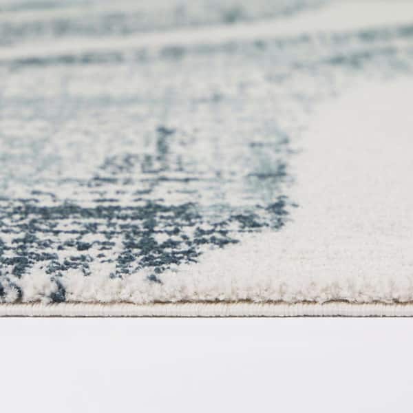 Barthe Blue/Cream 8 ft. x 10 ft. Area Rug