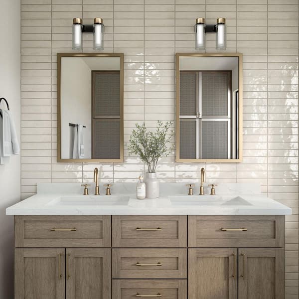 LuxeCraft Antique Pearl 2 in. x 9 in. Glossy Porcelain Wall Tile (5.72 sq. ft. /Case)