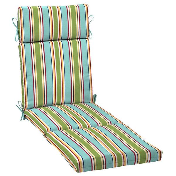 Arden Beachside Stripe Outdoor Chaise Cushion-DISCONTINUED