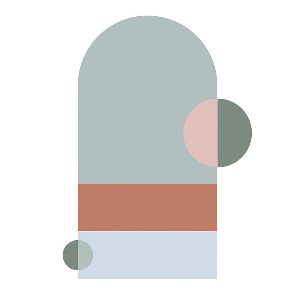 Modern Multicolor Geometric Peel and Stick Wall Decals