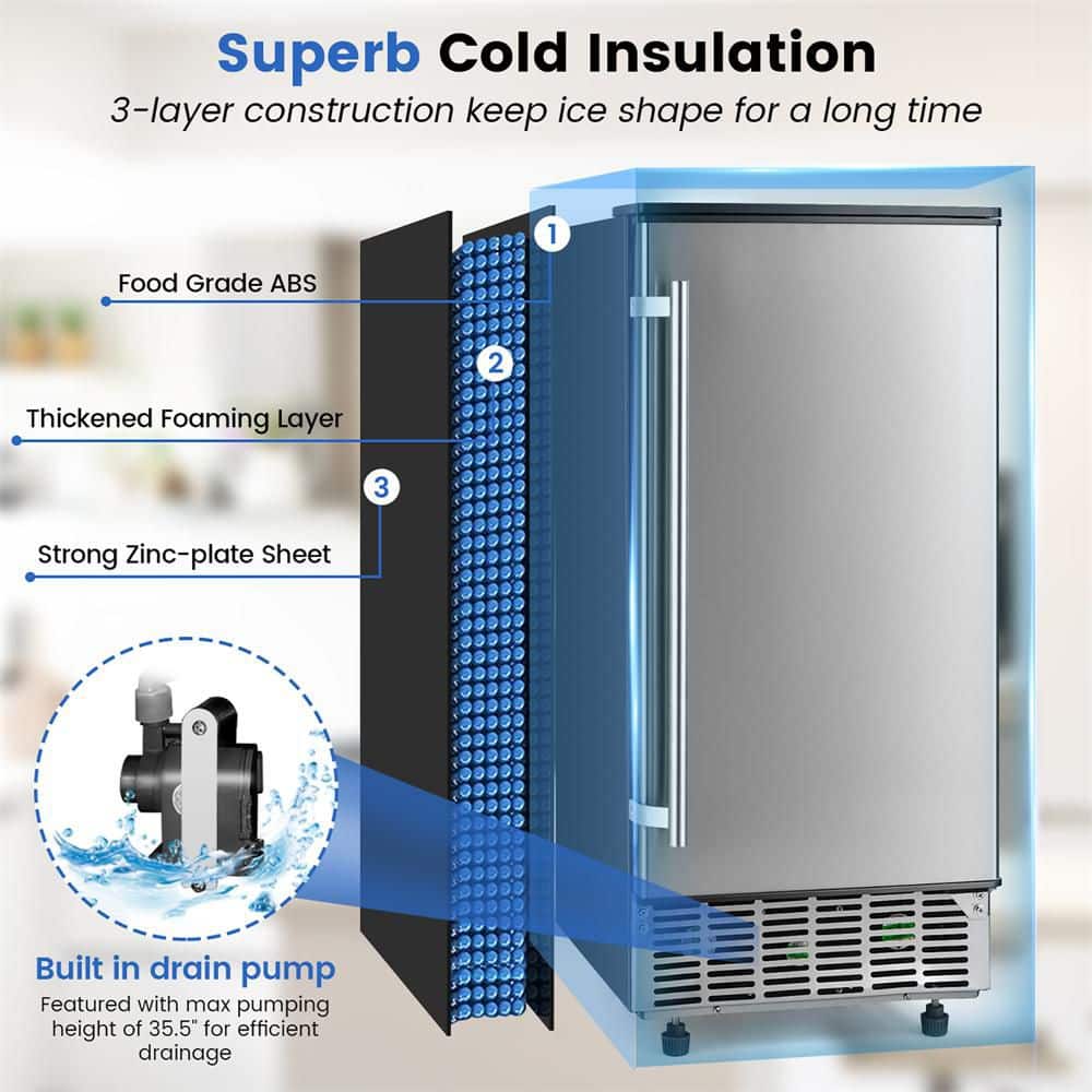 Built-In Ice Maker Machine 80lb - rated 2.9545 stars from 22 reviews