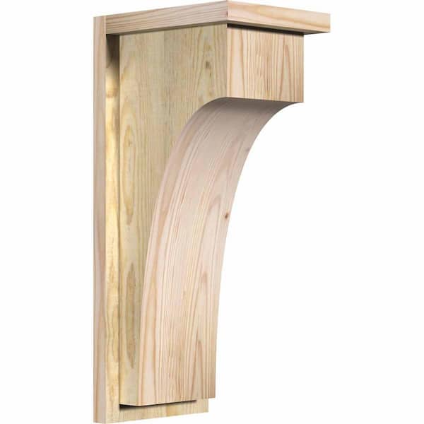 Ekena Millwork 8 in. x 10 in. x 22 in. Huntington Rough Sawn Douglas Fir Corbel with Backplate