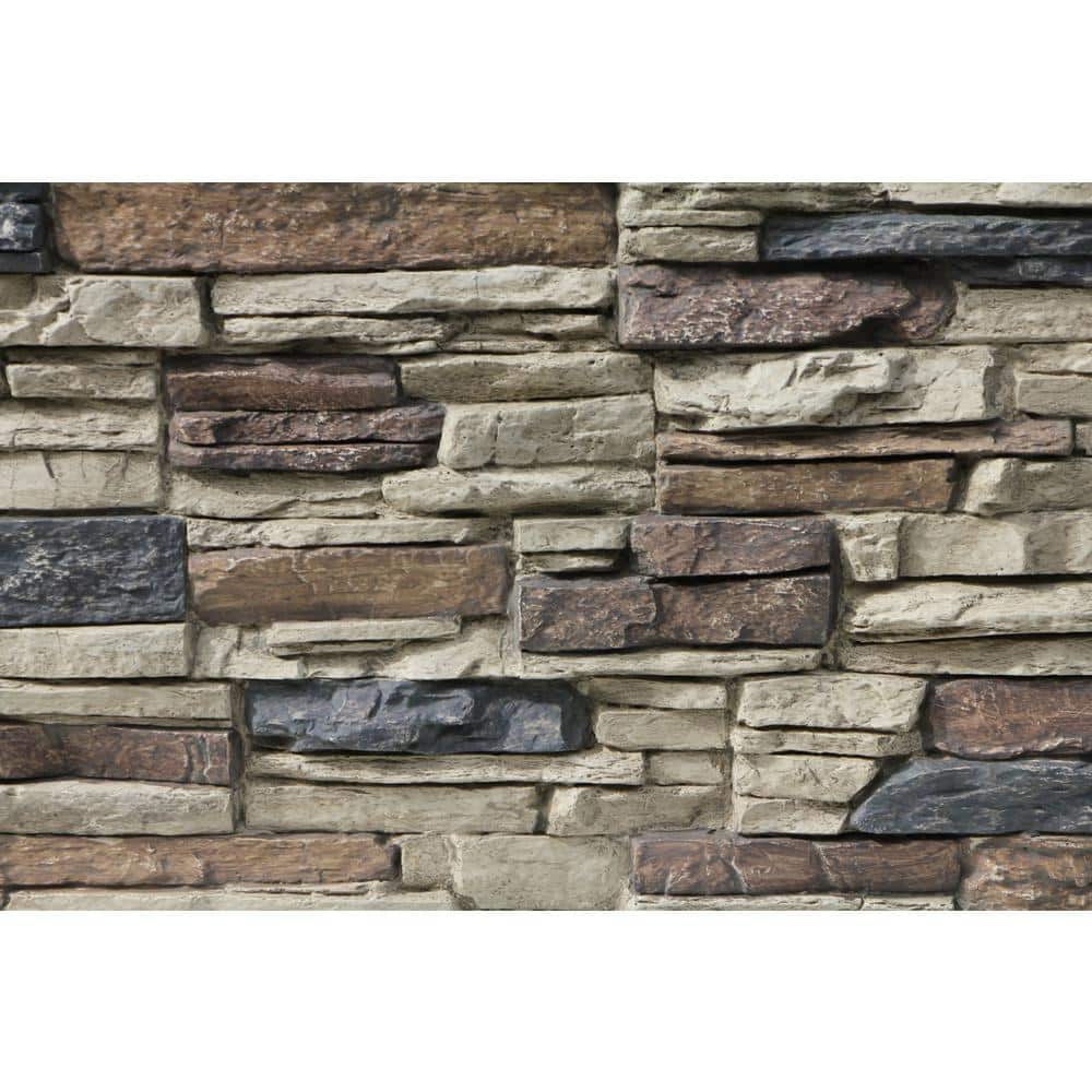 Lightning Ridge 48" x 24" Faux Stone Siding Panel in Nature Spirit
