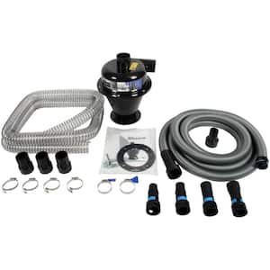 Quick Click Dust Collection Separator, with 16 ft. Hose and Adapter Set and Urethane Ducting Hose
