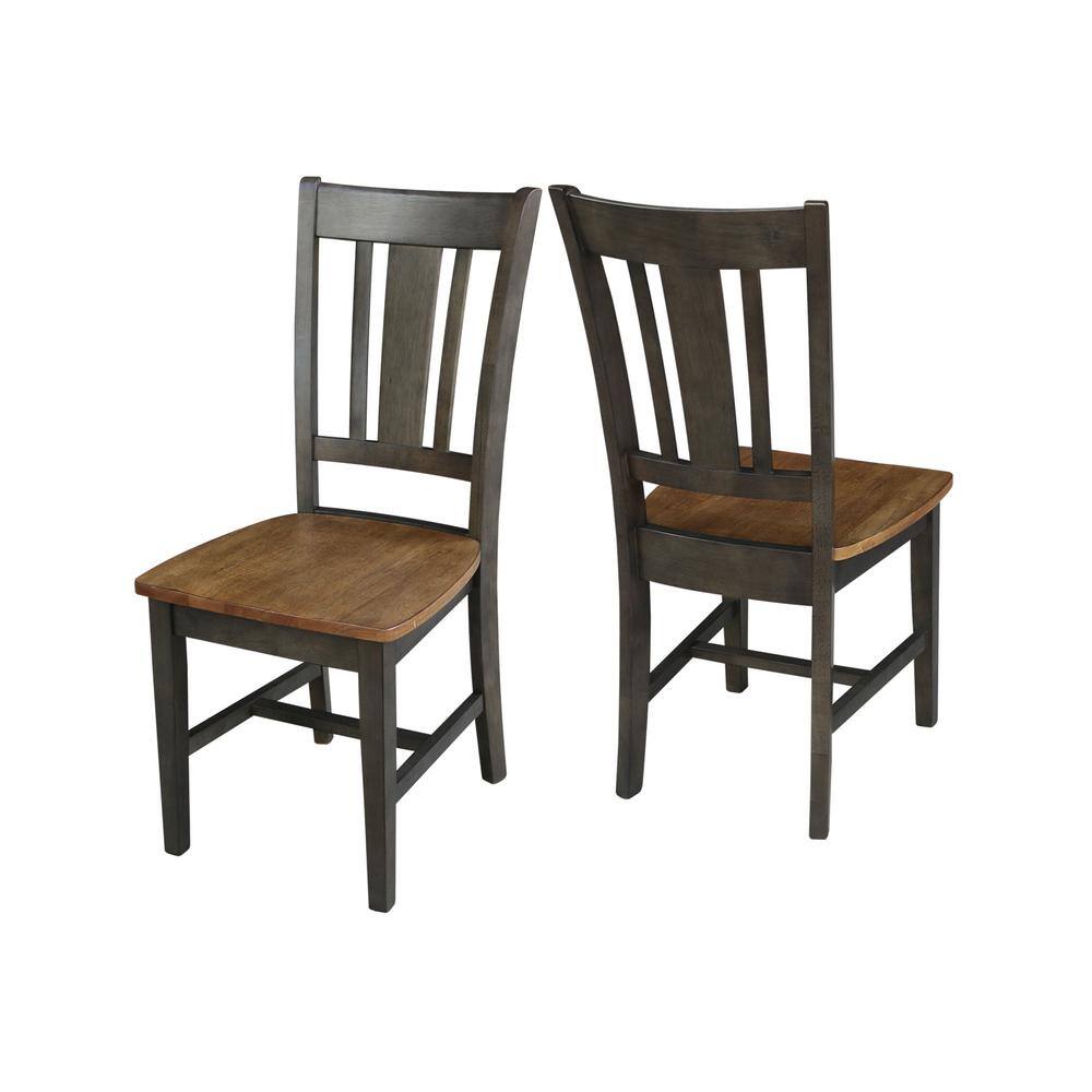 High Slat Solid Wood White Side Chair