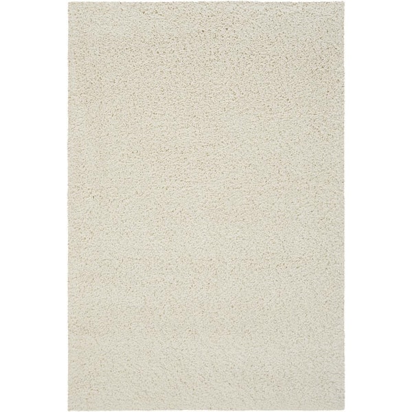 Nourison Malibu Shag Ivory 4 ft. x 6 ft. Shag Modern Area Rug