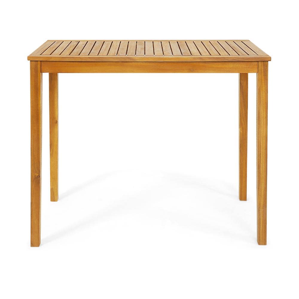 Bar Height Outdoor Patio Table with Acacia Wood Top Rectangular Garden Bar Table price history on PriceWatchPro
