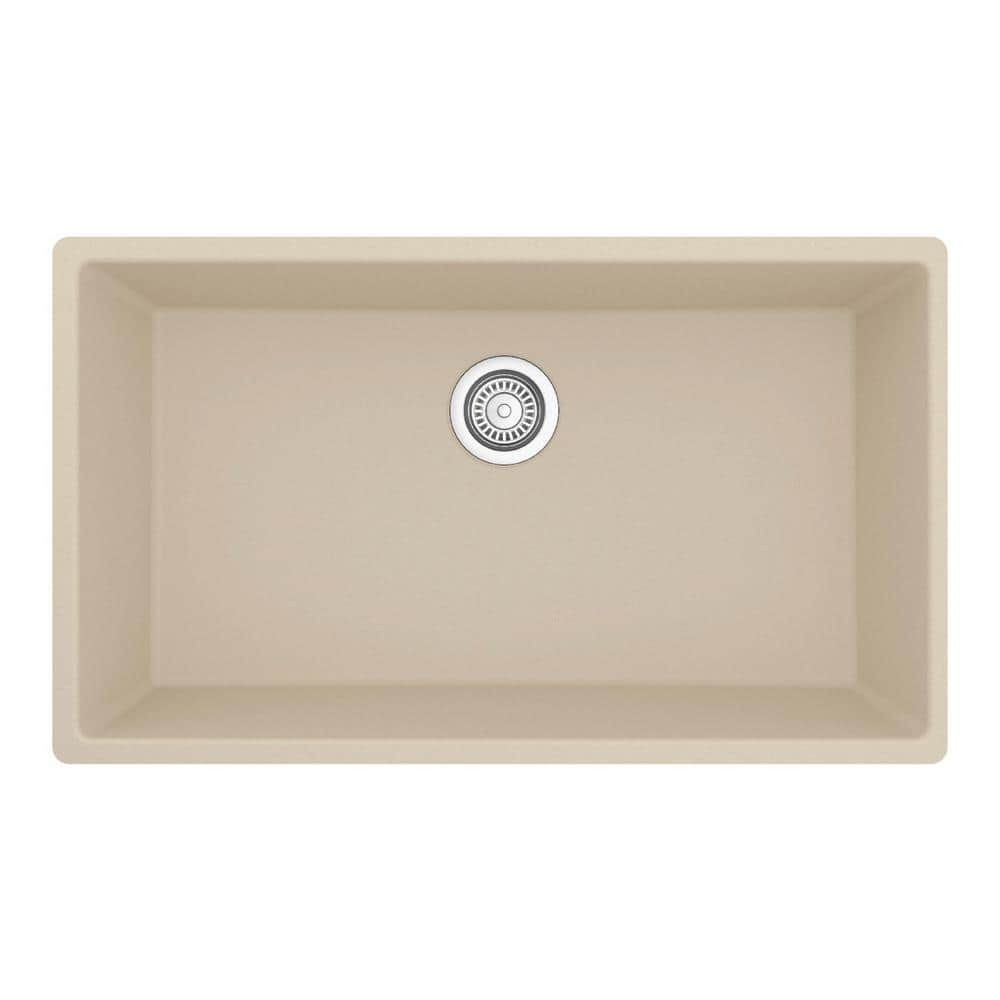 Bisque Quartz Large Single Bowl Undermount Kitchen Sink