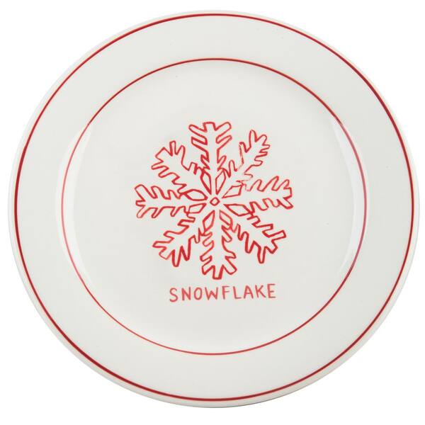Molly Hatch 8.5 in. D Snowflake Salad Plate