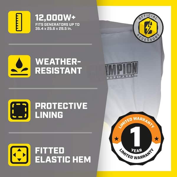 Weather-Resistant Storage Cover for 12000-Watt Portable Generators