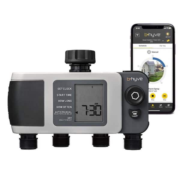 B-hyve XD Bluetooth 4-Outlet Hose Watering Timer Sprinkler Timer