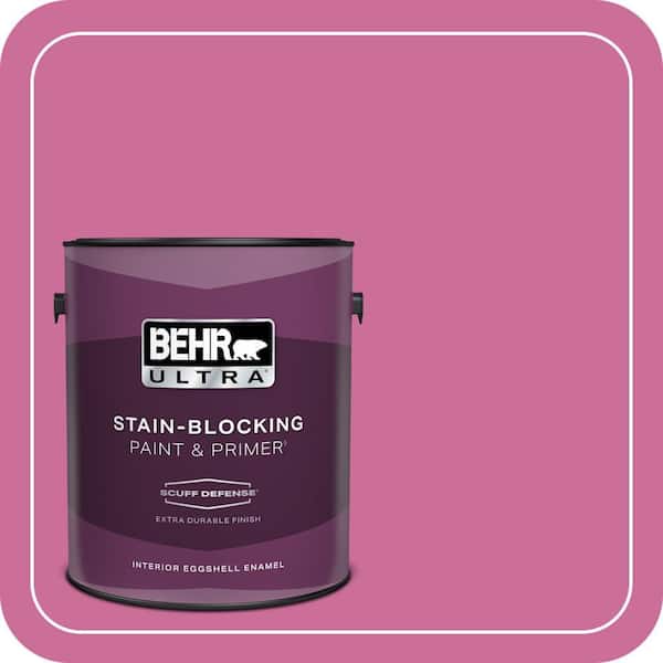 BEHR ULTRA 1 gal. #100B-6 Fuchsia Kiss Extra Durable Eggshell Enamel Interior Paint & Primer