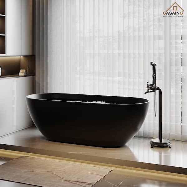 Turtletub Sサイズ 黒 CASAINC 69 in. x 30 in. Soaking Bathtub in Matte Black CA-18