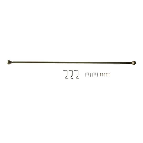 StyleWell 5/8 in. Ball Rod Set 48 in. - 84 in. Champagne