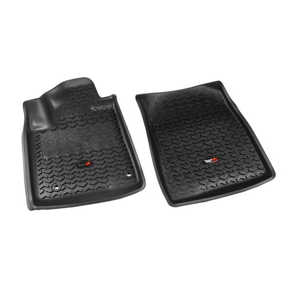 Rugged Ridge Floor Liner Front Pair Black 2012-2013 Toyota Tundra and Sequoia