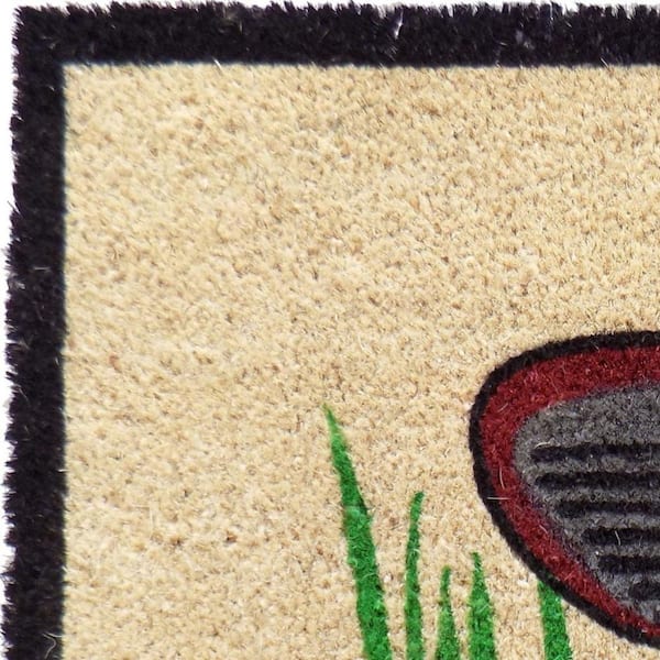 Multi-Colored 30 in. x 18 in. Coir Non-Slip Indoor/Outdoor Door Mat