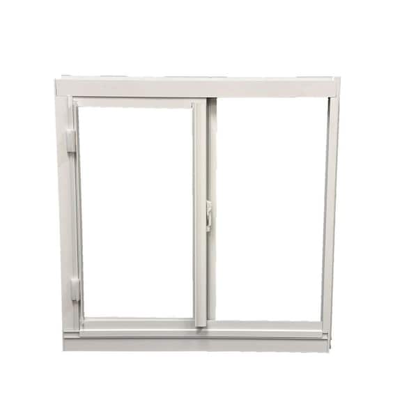 ASSURA 6900 Series 53.125 in. x 38.375 in. XO White Sliding Aluminum Window 5/16 Annealed Gray Glass with Screen