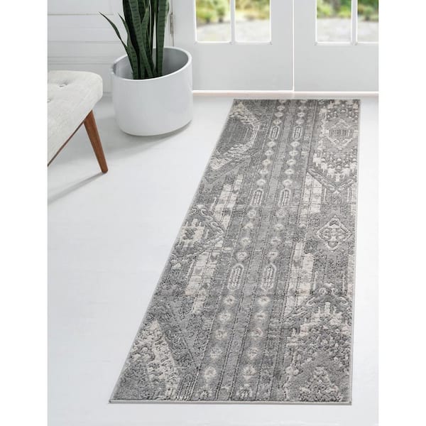 Portland Orford Gray 2 ft. 2 in. x 8 ft. Runner Rug