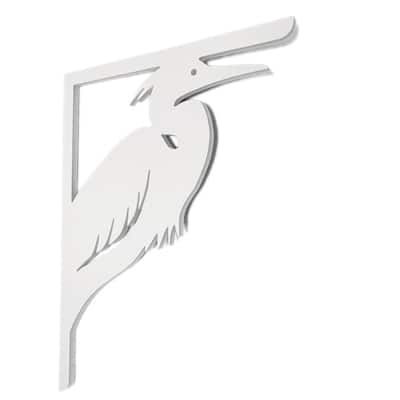 Decorative 16 in. Paintable PVC Heron Mailbox or Porch Bracket