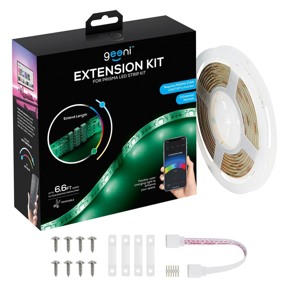 Geeni Flexible Trimmable Extension Kit for Prisma LED Strip Add up to   ft. to Existing Prisma Strip GN-EW004-999 - The Home Depot