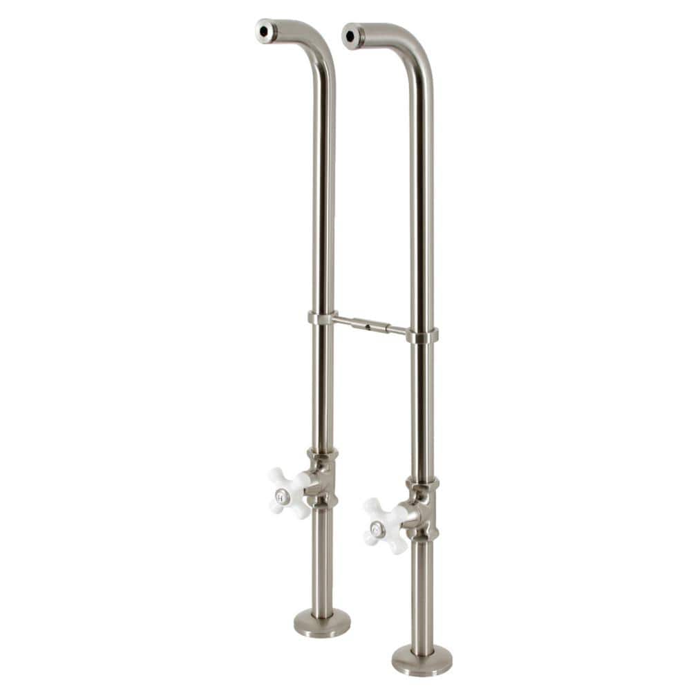 Freestanding Supply Line with Stop Valve in Brushed Nickel price history on PriceWatchPro