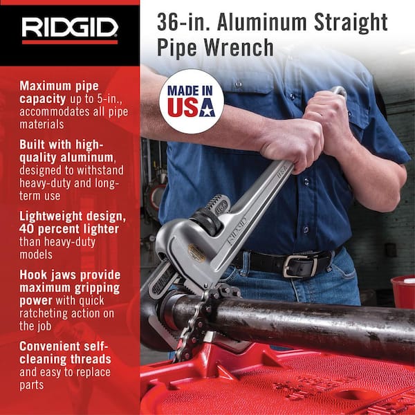 High Carbon Steel Pipe Wrench – German-Style Adjustable Jaw Wrench For Plumbers, Automotive, And General Maintenance