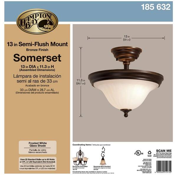 chapter 13 inch semi flush mount ceiling fixture