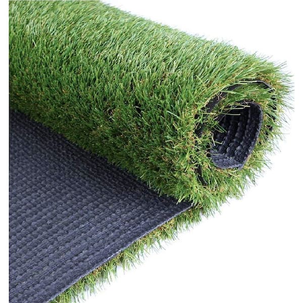 Afoxsos Synthetic Artificial Grass Turf Lawn 4 ft. x 20 ft., 1.38 in. Outdoor/Indoor Fake Grass Rug for Dogs with Drainage Holes