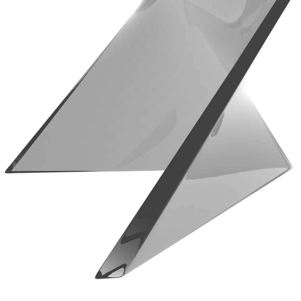 Randolph 15.75" Smoke Gray Plastic Triangular Accent Side Table