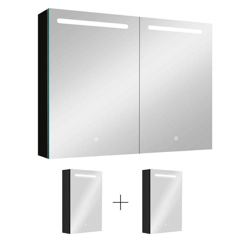 40 in. W x 30 in. H Rectangular Aluminum Medicine Cabinet with Anti-Fog Mir