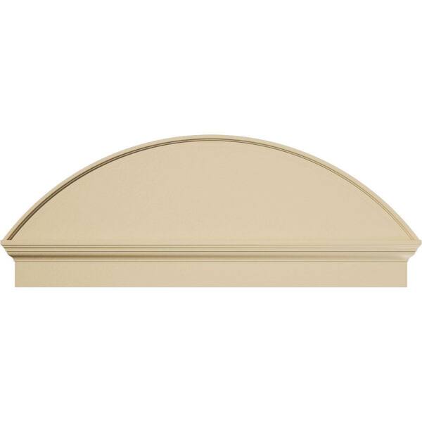 50-in W x 19-3/8-in H x 2-3/4-in P Segment Arch Smooth Signature Urethane Combination Pediment, Primed Tan