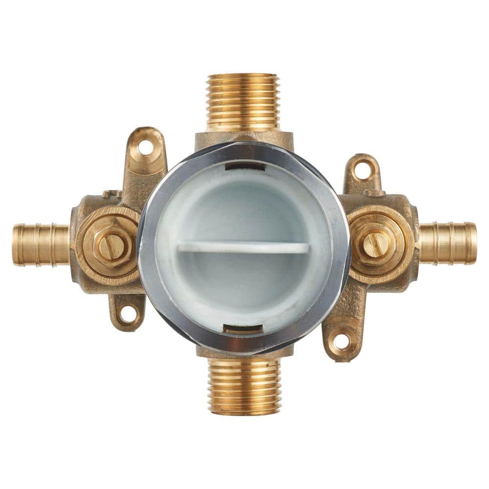 Flash Brass Shower Rough-In Valve with PEX Inlets