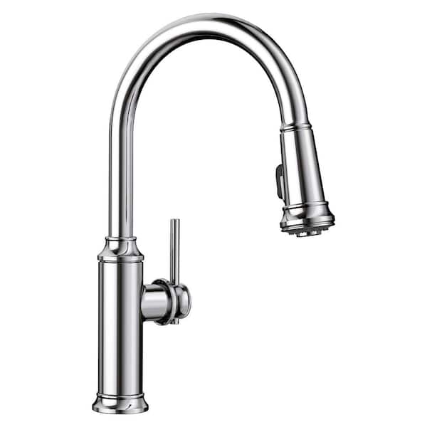 Blanco EMPRESSA Single-Handle Pull-Down Sprayer Kitchen Faucet in Polished Chrome