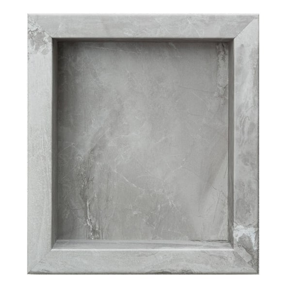 PALISADE 15.5 in. W x 3.75 in. H x 17.5 in. D Vinyl Waterproof Shower Niche Insert in Smoky Sky