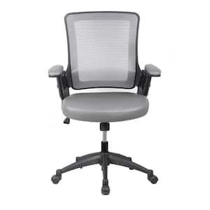 Gray Mid-Back Mesh Executive Chair with Height Adjustable Arms
