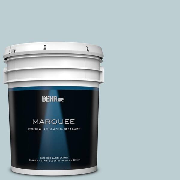 BEHR MARQUEE 5 gal. #540E-2 Cloudy Day Satin Enamel Exterior Paint & Primer