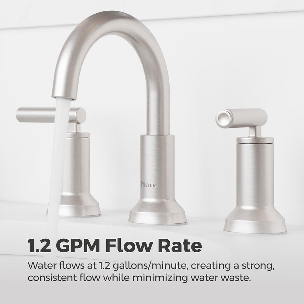 Capistrano Brushed Nickel 2-Handle Widespread Bathroom Faucet