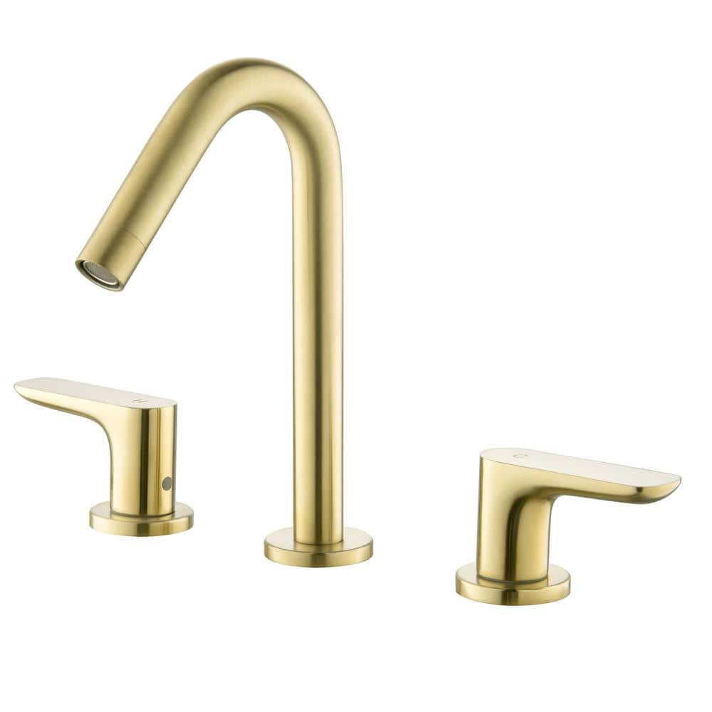 matrix decor 8 in. Widespread Double Handle Bathroom Faucet in Brushed ...