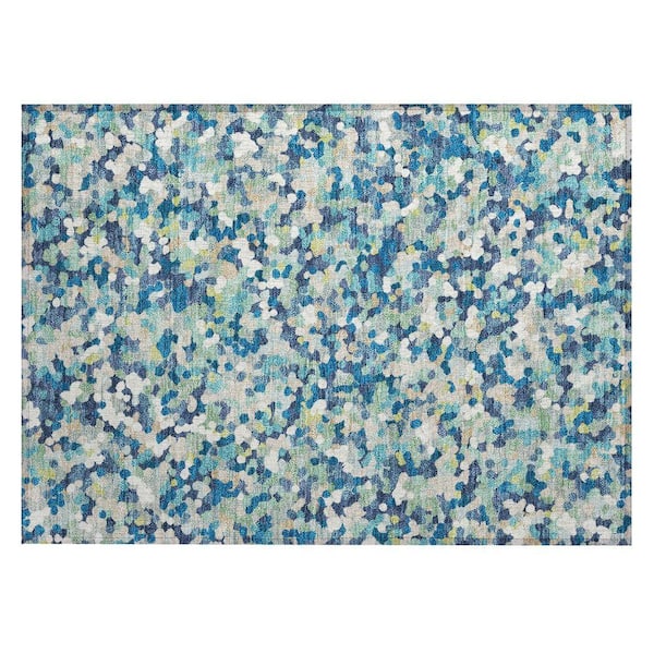 Chantille Machine Washable Indoor/Outdoor Abstract ACN2507 Navy 2 ft. x 3 ft. Accent Rug