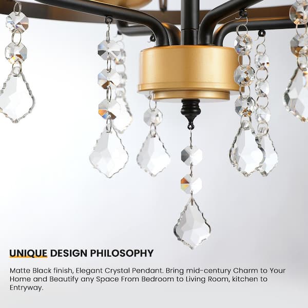 Arete＋キャテシライト＋Crystal2＋XELASTECⅡ 4点セット Rylee 4 Light Chandelier – Crystorama